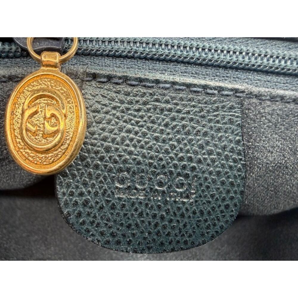 Gucci Vintage GG Plus Navy Beige Crossbody Shoulder Bag Accessory Collection 80s - Picture 3 of 16